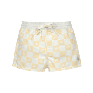 Badehose Check Pattern vanilla/sea salt