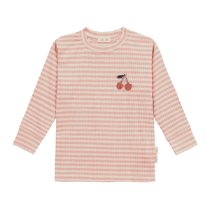 Long Sleeve Shirt Ribbed Cherry peach