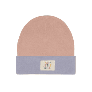 Beanie GOTS peach/pastel lilac