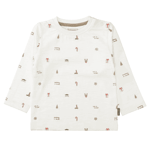 Shirt soft white gemustert