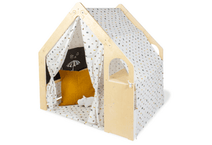 Spielhaus Thilda, inkl. Stoffdach Dessin Kleine Flitzer, 3-teilig