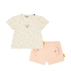 Set Shorts + T-Shirt kurzarm Antique White