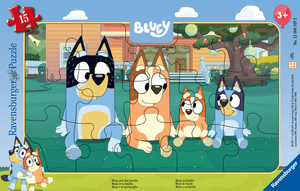 Rahmenpuzzle Bluey und ihre Familie