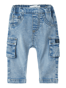 Cargo Jeans Nbmben Medium Blue Denim