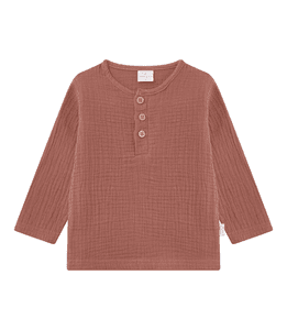 Musselin Langarmshirt solmig rostrot