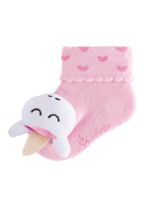 Rasselsocken Einhorn puderrosa