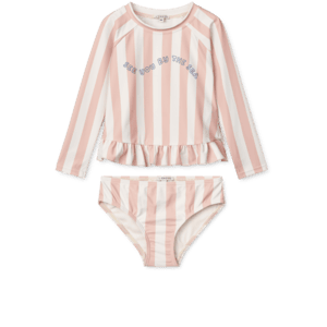 Dagny Badeset y/d stripe sorbet rose/creme de la creme