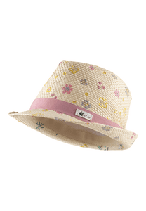 Strohhut Blumen sand