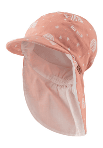 Schirmmütze mit Nackenschutz Regenbogen lichtbraun