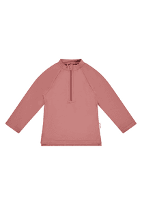 Langarm-Schwimmshirt Uni rosenholz