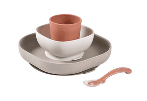 Geschirrset aus Silikon Terracotta, 4-teilig