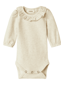 Lil'Atelier Langarmbody Nbfdarla Turtledove Melange