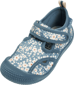 Aqua-Schuh Blümchen petrol