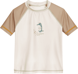 UV-Schutz Shirt 1/2 Arm Wildtiere braun