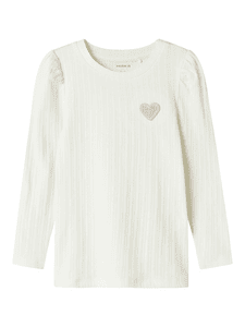 Langarmshirt Nmfdlove Cloud Dancer
