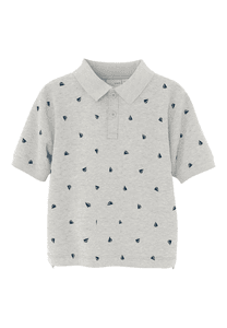 Poloshirt Nmmvolo Light Grey Melange