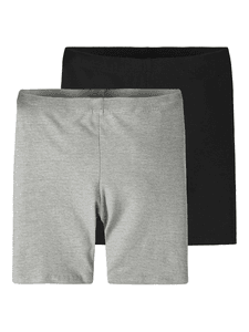 Radlershorts 2er Pack Nmfvivian Black Grey Melange