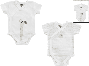 Wickelbody kurzarm 2er-Pack  MULTIPACK UNISEX