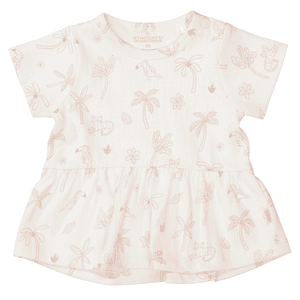 Tunika cotton cream gemustert