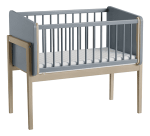 Little Cloud Beistellbett Buche/Mattblau