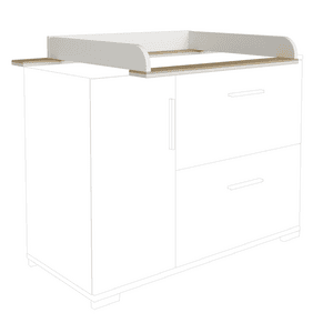 Wickelaufsatz ENIE Off-White/Eiche-Montana