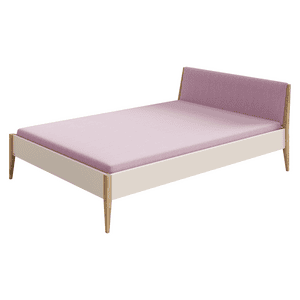 Traumliege STIENE Cashmere / Dunkelrosa 140x200