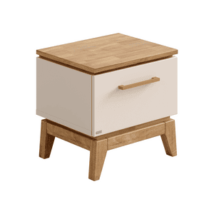 Nachtkommode STIENE 1 Schublade, Cashmere-Beige/Eiche