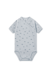 Kurzarm-Wickelbody blau