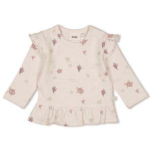 Langarmshirt AOP Starfish Wishes Natur