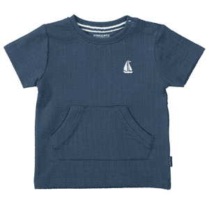 T-Shirt dark blue strukturiert