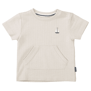 T-Shirt warm beige strukturiert