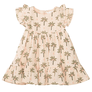 Kleid palm gemustert