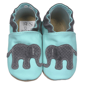 Krabbelschuhe Elefant hellblau