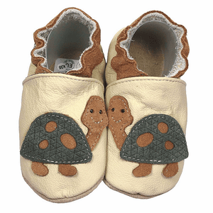 Krabbelschuhe Schildkröte beige