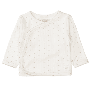 Wickelshirt light cream gemustert