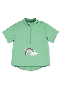 Kurzarm-Schwimmshirt Regenbogen grün