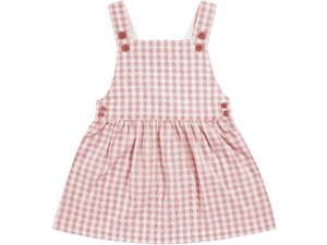 Weblatzkleid karo/ offwhite