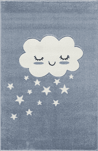 Kinderteppich Kids love Rugs WOLKE blau/weiss