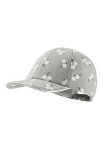 Baseball-Cap Blümchen steingrün