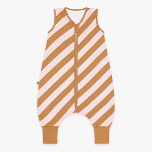 emma & noah Schlafsack mit Füßen Streifen Rosa
