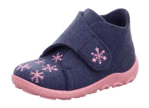 Hausschuh Happy blau/pink (mittel)
