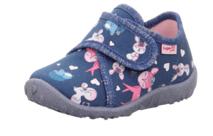 Hausschuh Spotty Hellblau Zebra grau (mittel)