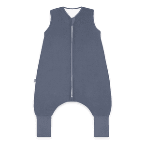 emma & noah Schlafsack mit Umschlag-Füßen Essential Blau