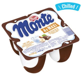 Monte Schoko Maxi Custard - 4x100g (Chilled 0-4℃) (Parallel Import)