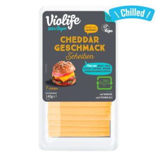 Cheese Alternative Vegan Cheddar Slices - 140g (Chilled 0-4℃) (Best Before Date: 23/01/2026)