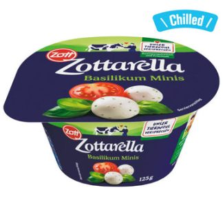 Mini Basil Mozzarella Balls - 125g (Chilled 0-4℃)