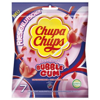 Cherry Flavored Bubble Gum Lollipops - 7 pcs (Parallel Import) (Best Before Date: 31/07/2025)