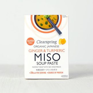 Organic Instant Miso Soup Paste (Ginger & Turmeric) - 4x15g