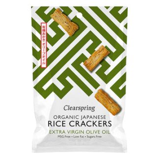 Organic Japanese Rice Crackers - Olive Oil & Salt  - 50g (Best Before Date: 18/08/2025)